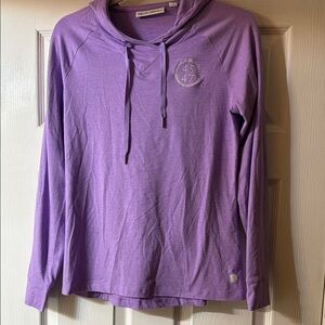 Trump Signature Collection Purple Hooded Long Sleeve Top